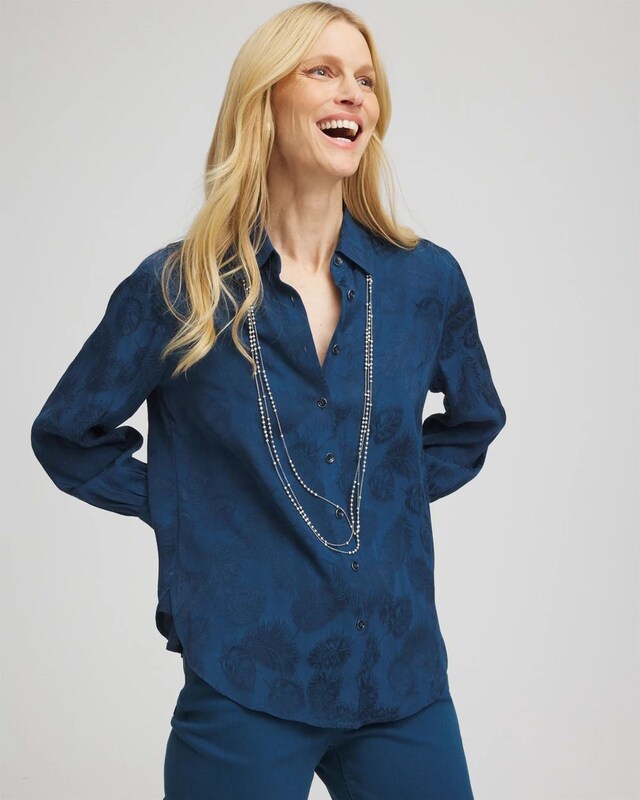 Jacquard Collared Shirt - image 1