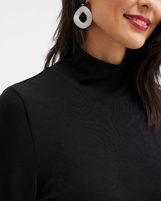 Travelers Mock Neck Midi Dress click to view larger image.