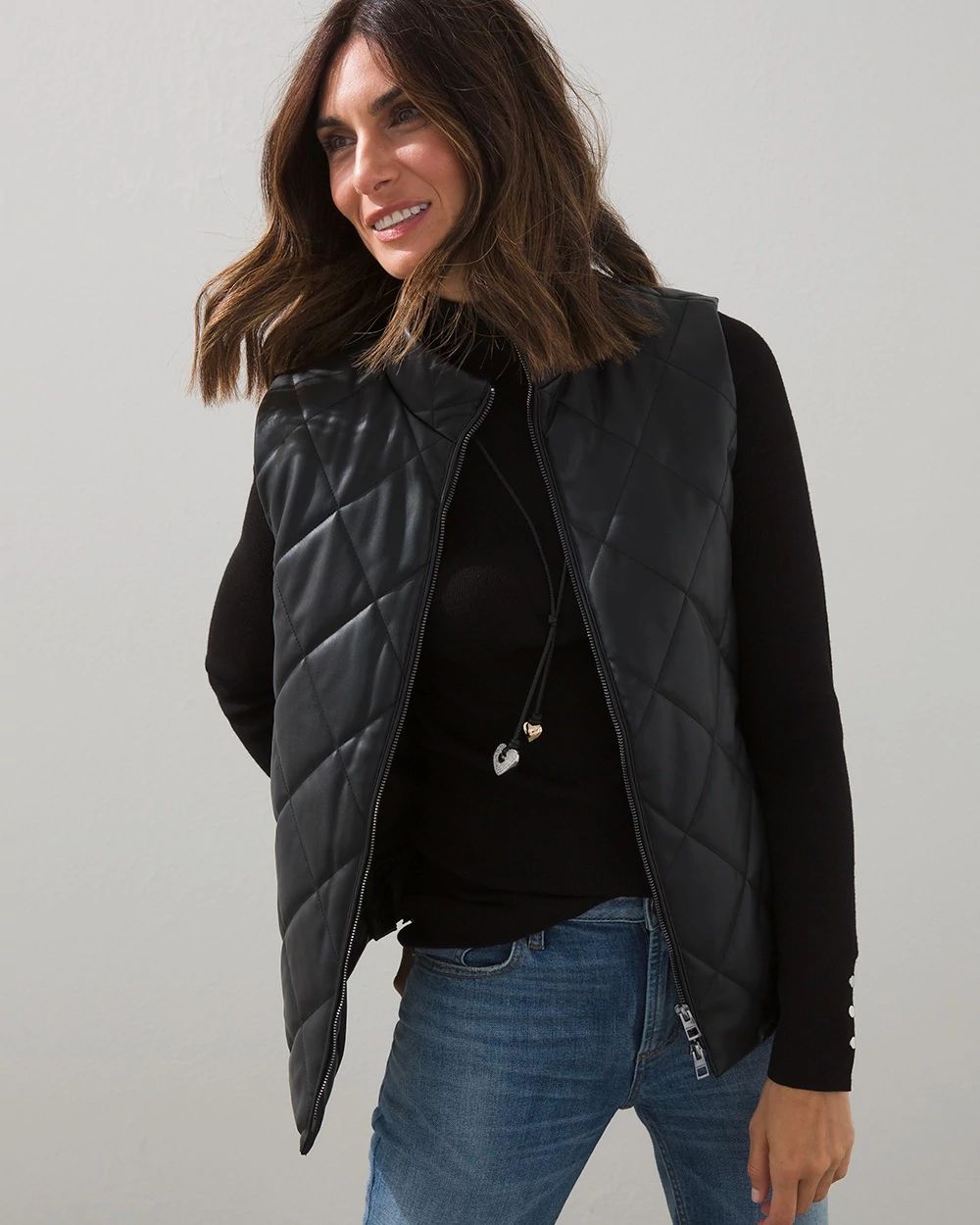 Faux Leather Vest
