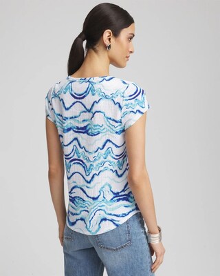 Ocean Waves Cap Sleeve Dolman Tee click to view larger image.