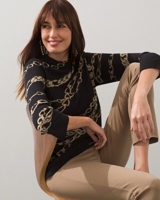 Status Chain Jacquard Sweater