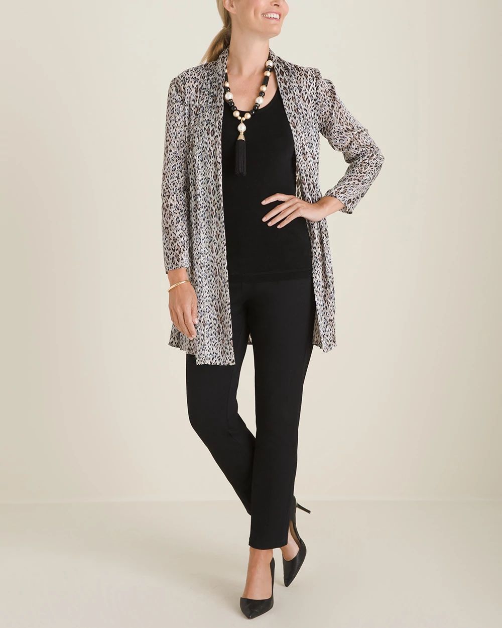 Travelers Collection Leopard-Print Kimono