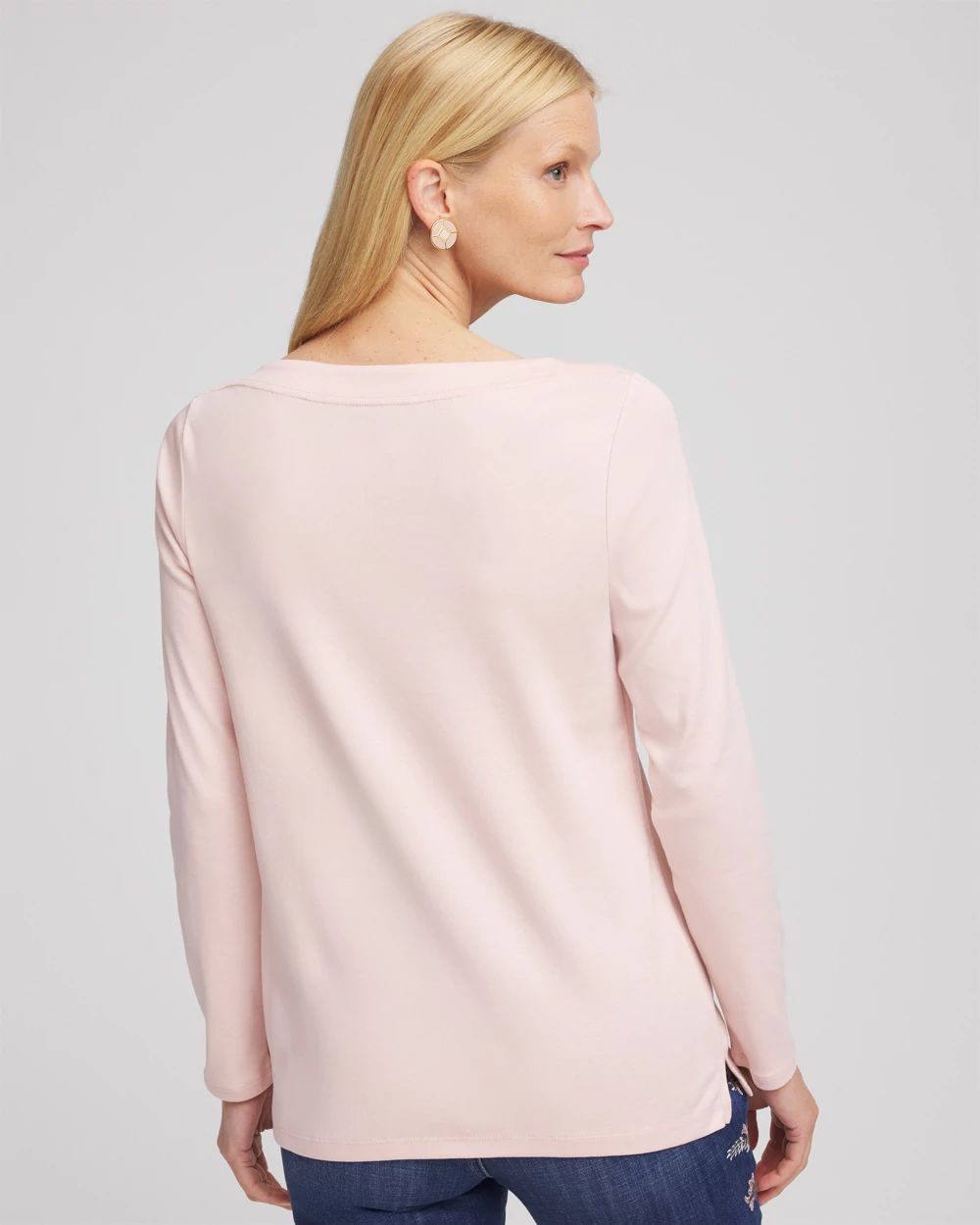 Stretch Cotton Boatneck Tunic