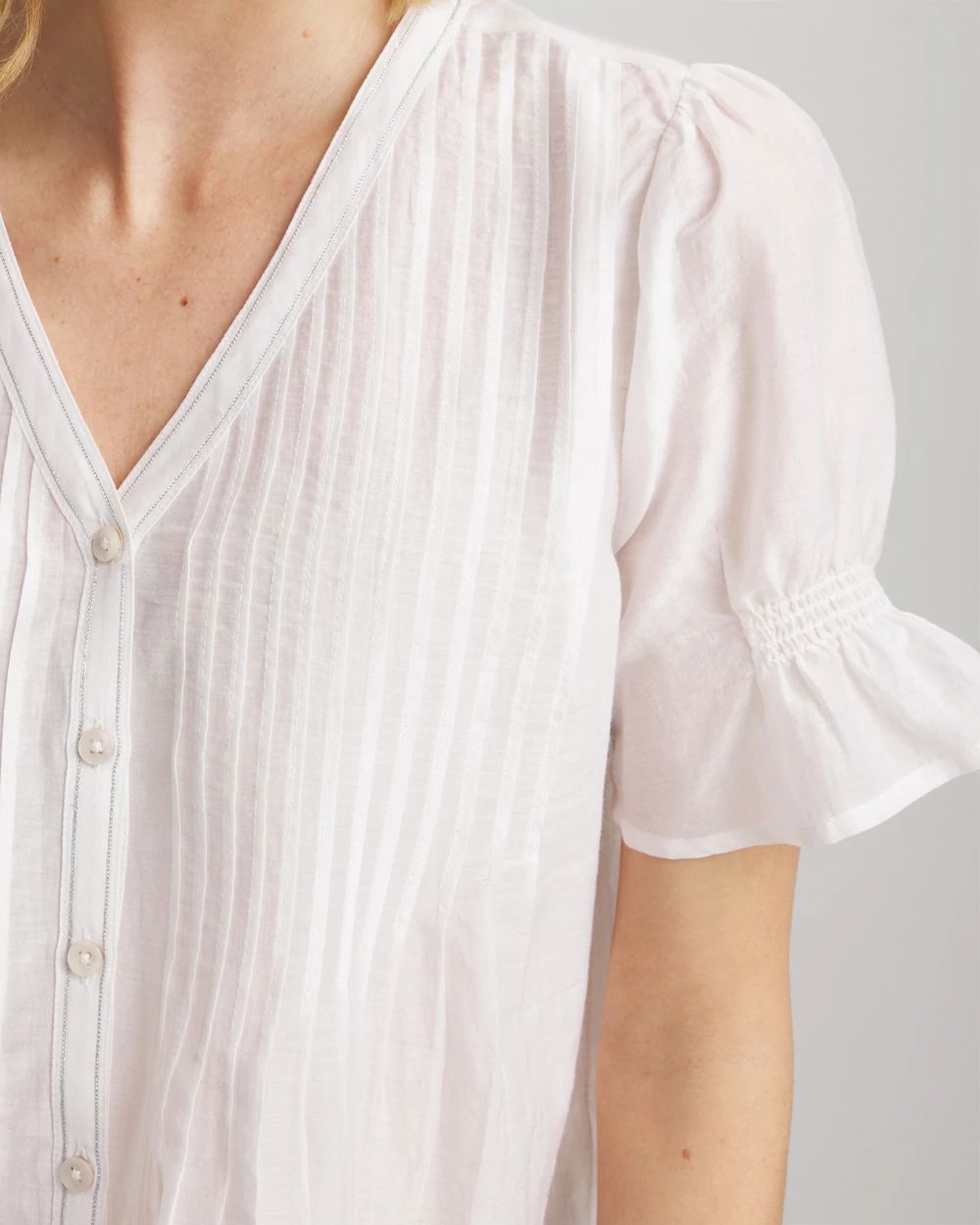Pleated Cotton-Silk Shirt