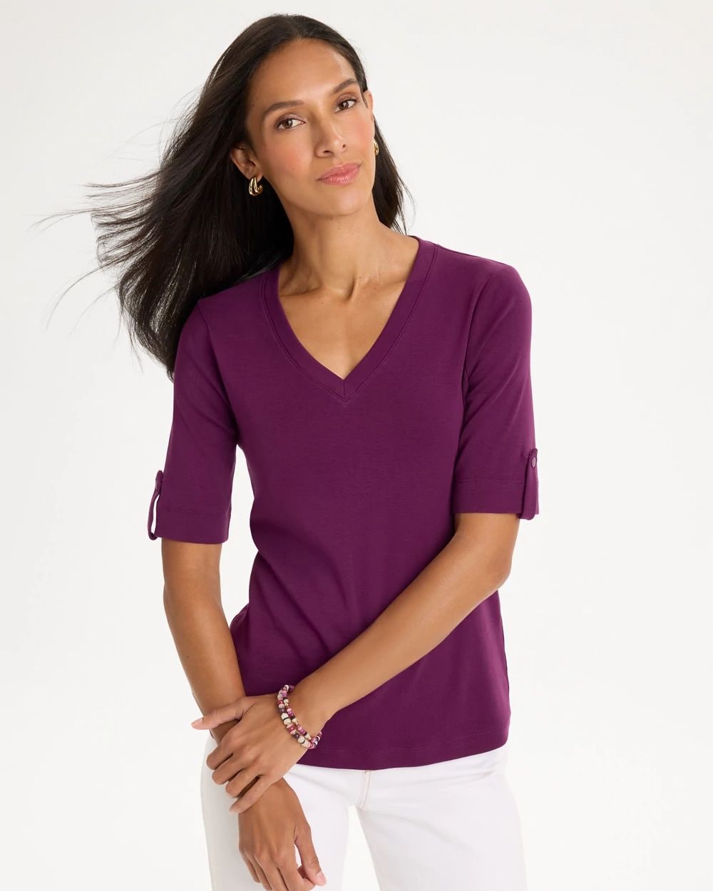 Pima V-Neck Tee