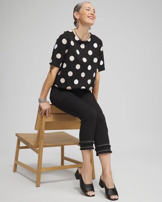 Polka Dot Bubble Hem Top
