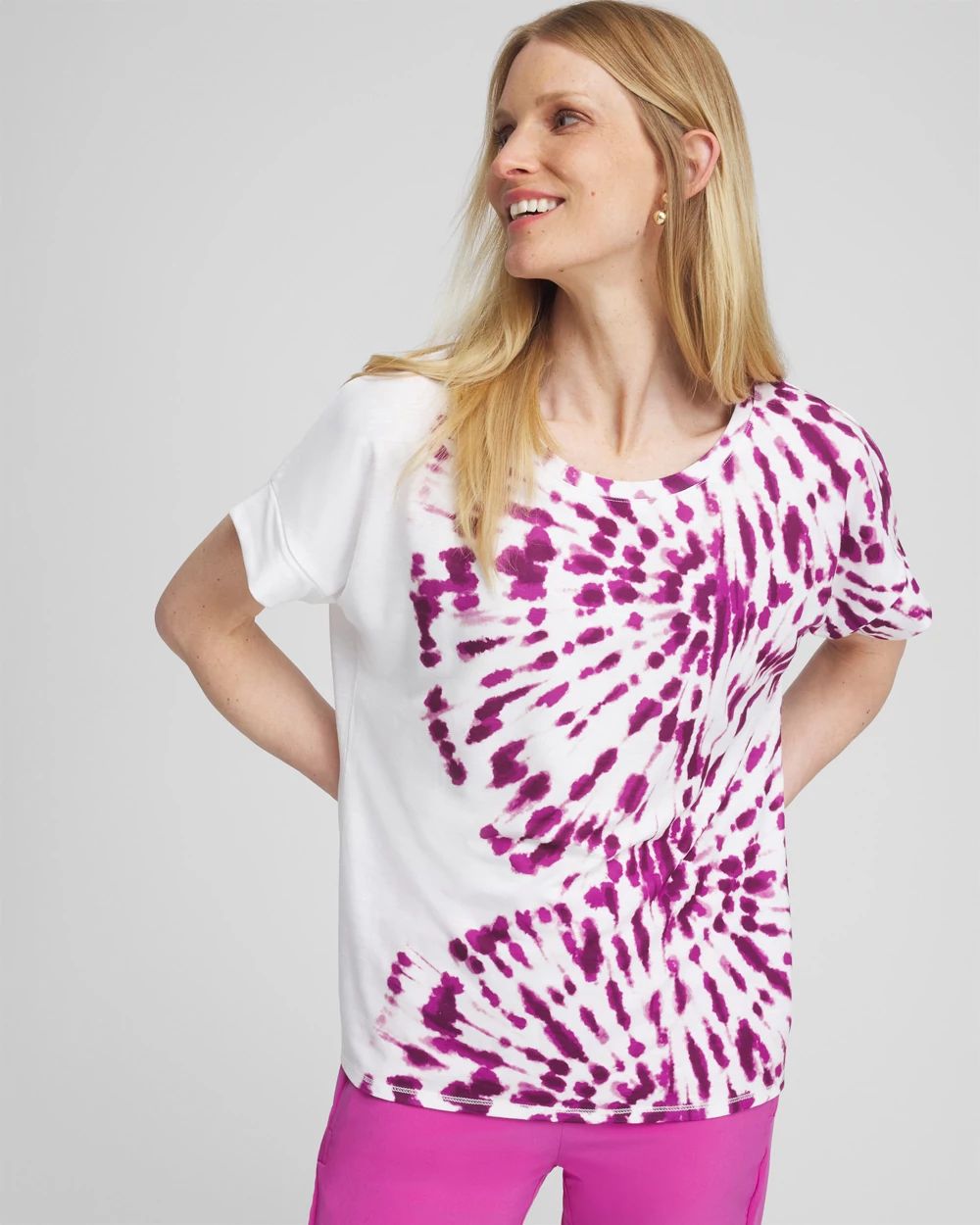 Zenergy® Placed Tie Dye Tee