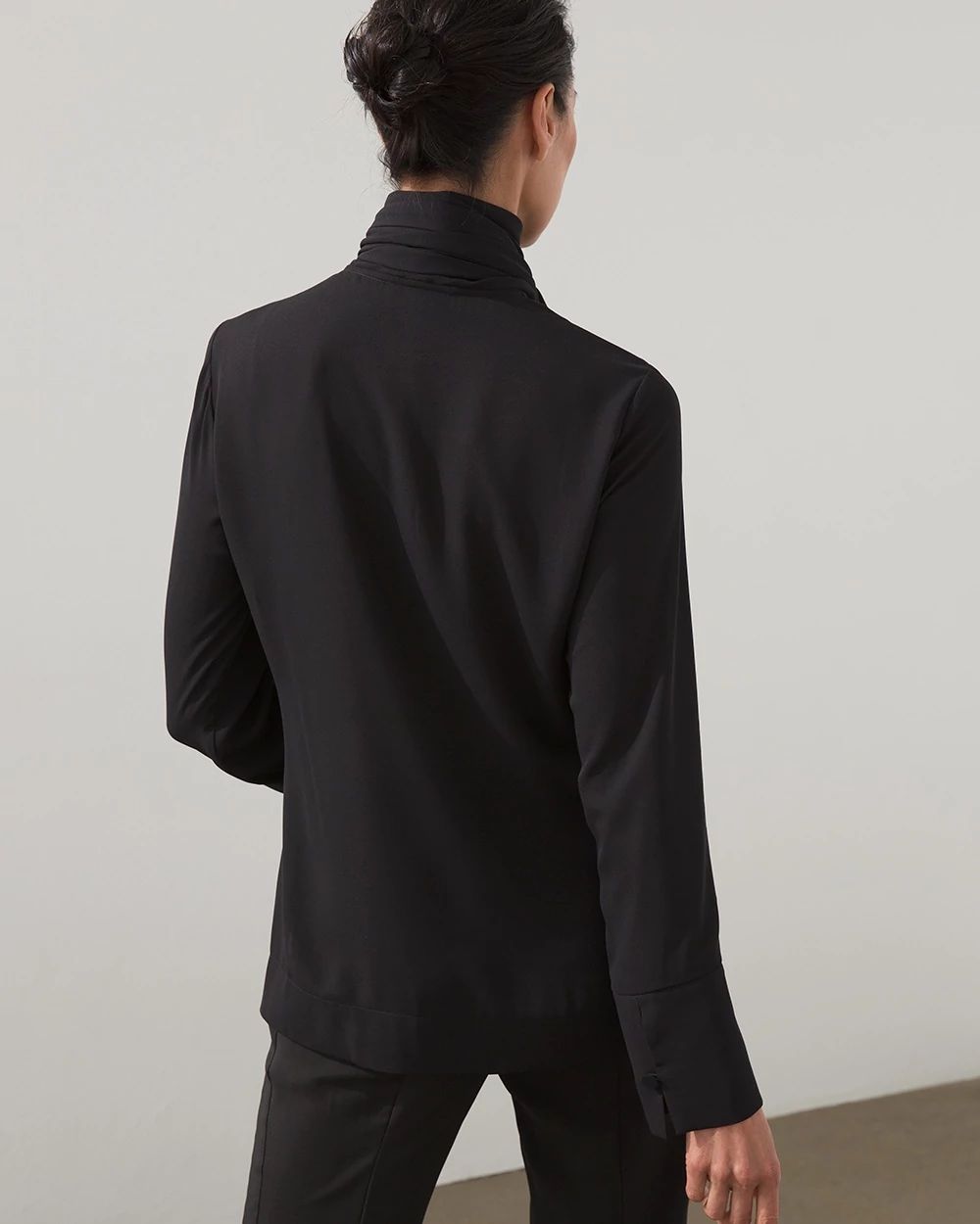 Black Label Drape Bow Top