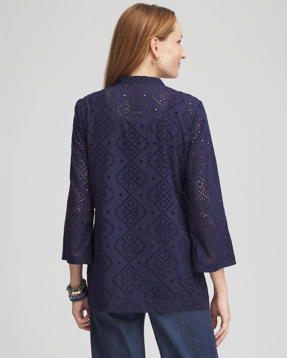 Poplin Deep V-Neck Tunic