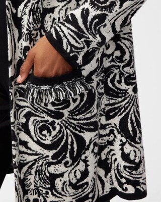 Textured Tiles Maxi Cardigan