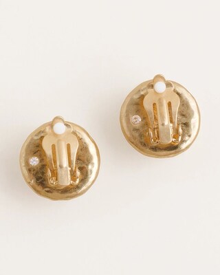 Faux-Pearl Clip Earrings