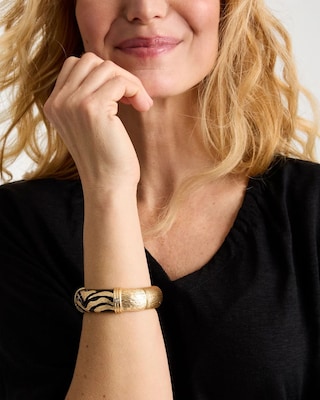 Tiger Hinge Cuff Bracelet click to view larger image.