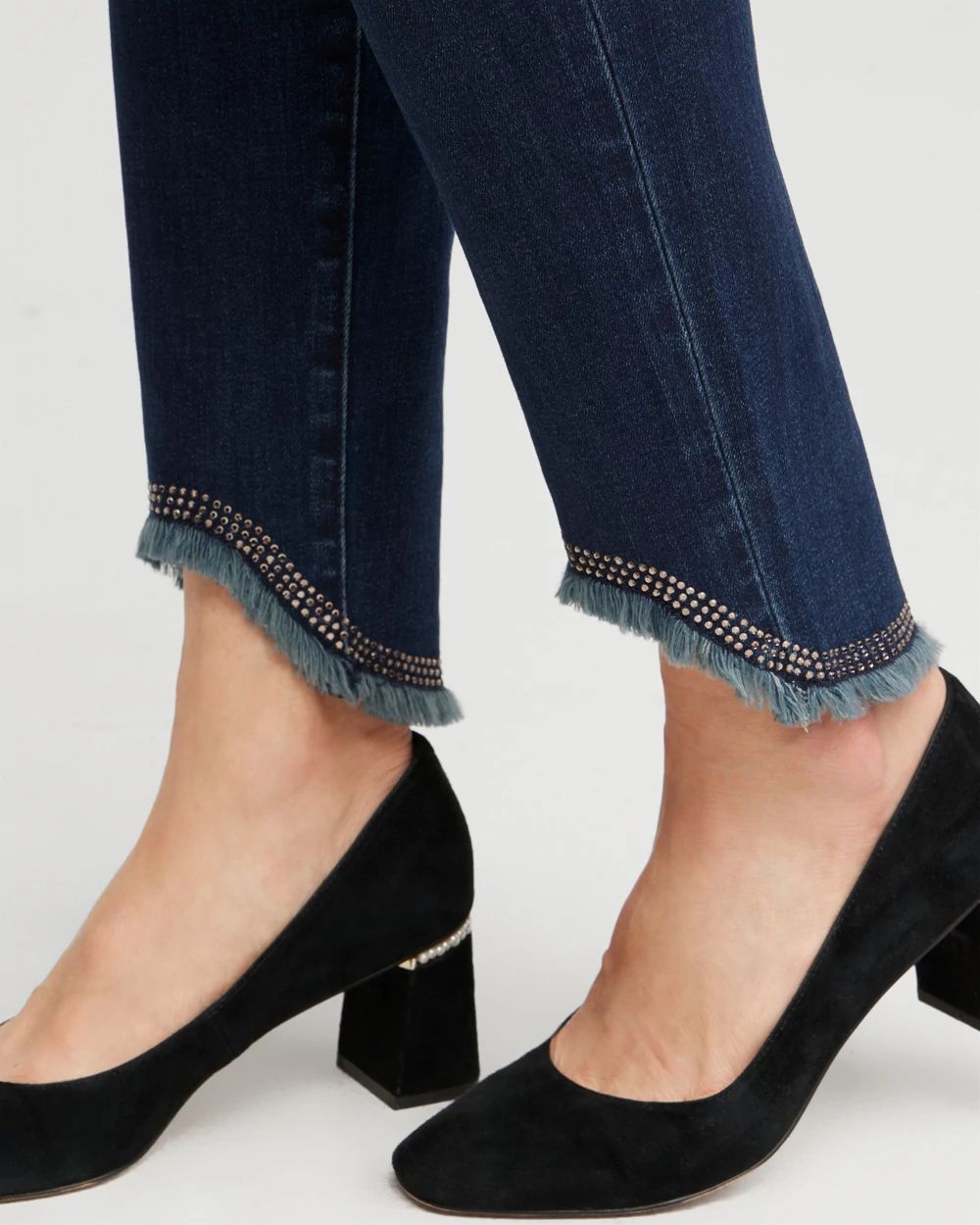 Embellished Tulip Hem Pull-on Jeggings
