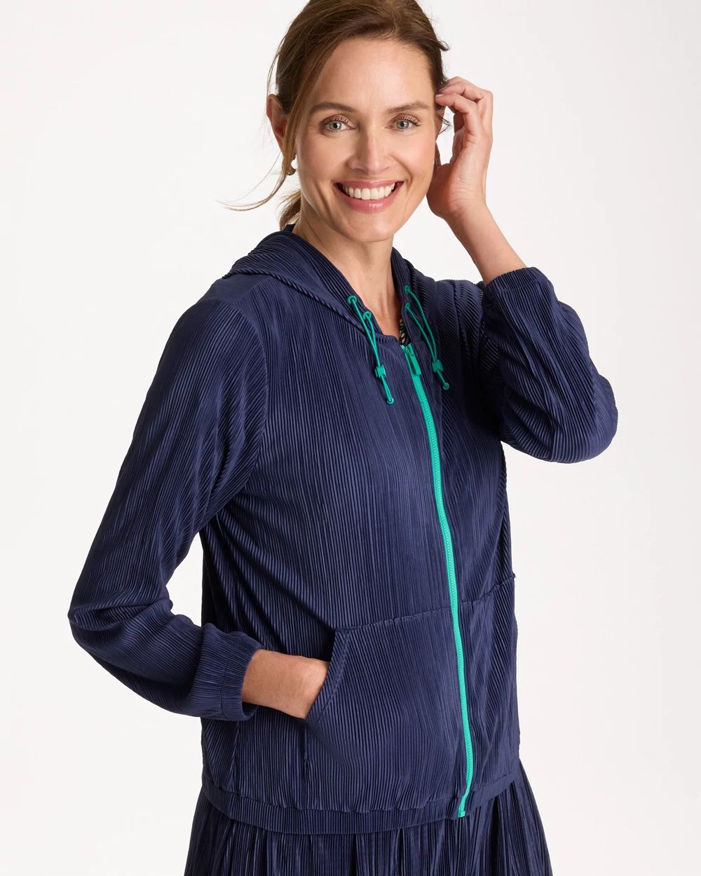Zenergy® Micro Plisse Hooded Jacket