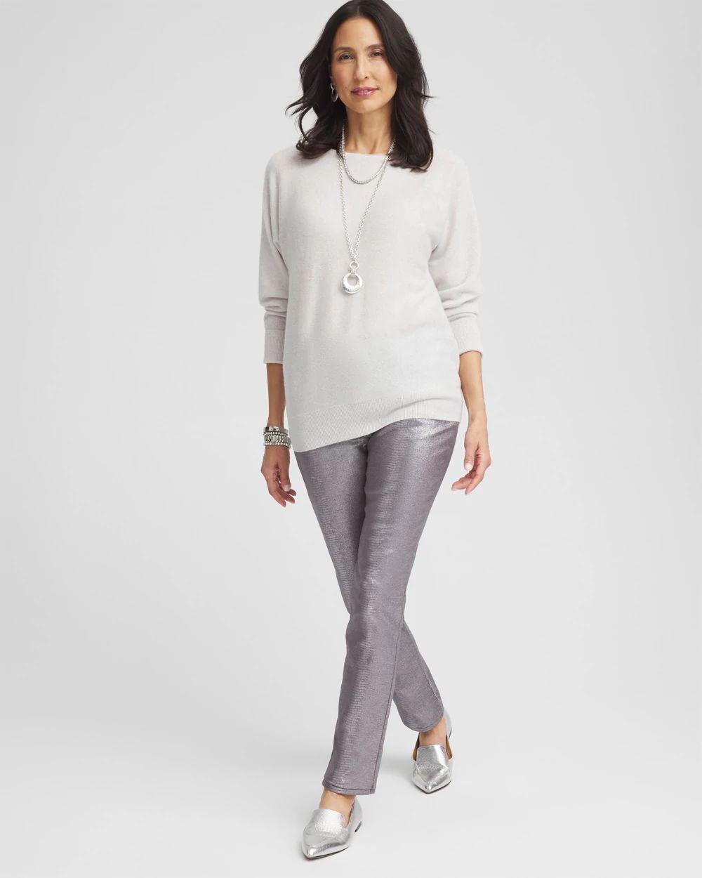 Cashmere Bateau Neck Sweater click to view larger image.