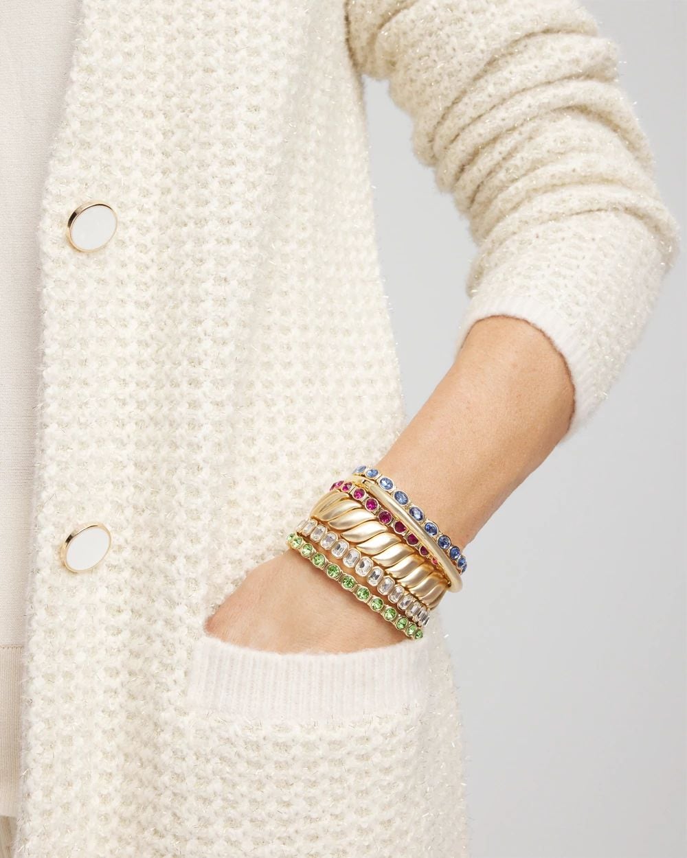 Small Faceted Stretch Bracelet