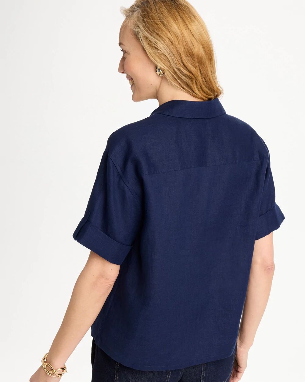Linen Camp Collared Shirt click to view larger image.