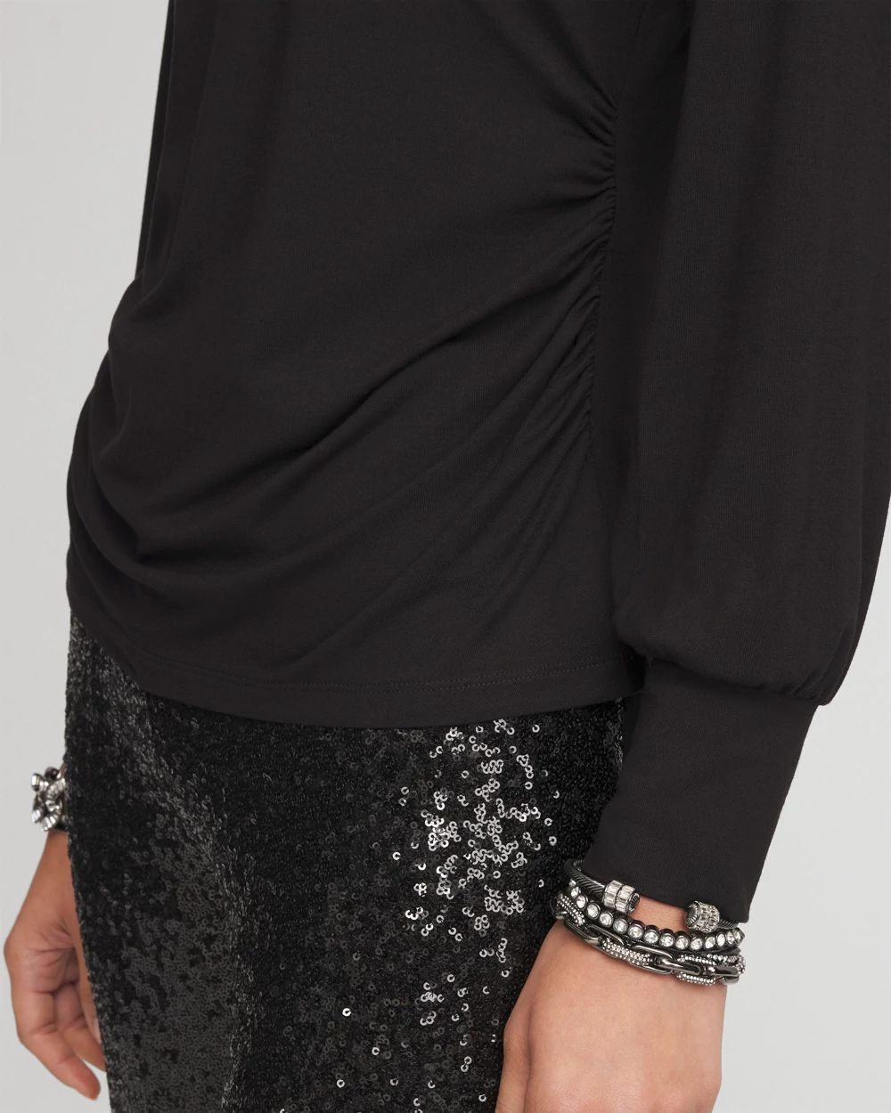 Touch of Cool™ Shirred Layering Tee