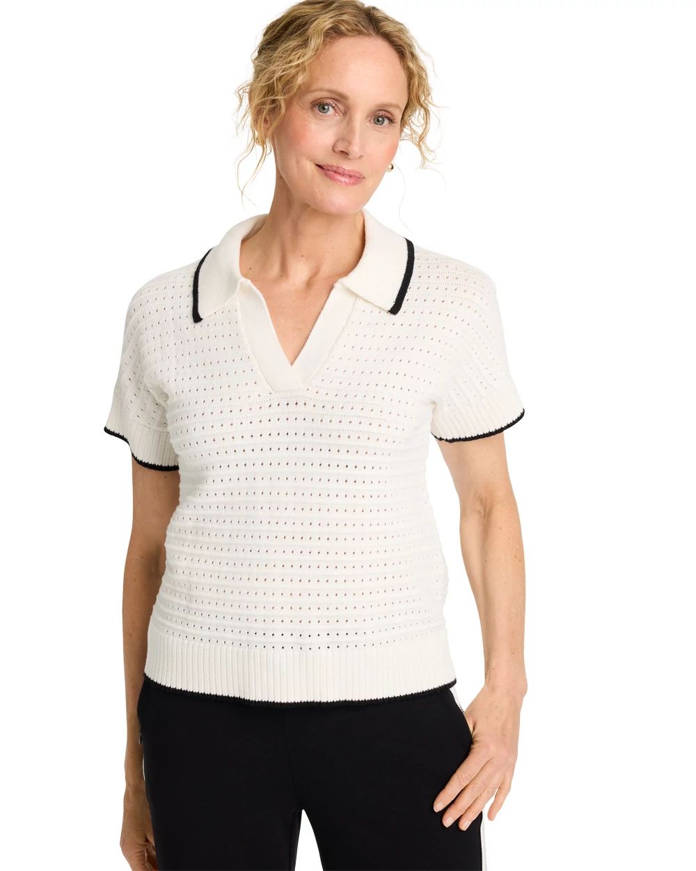Zenergy® Luxe Pointelle Sweater