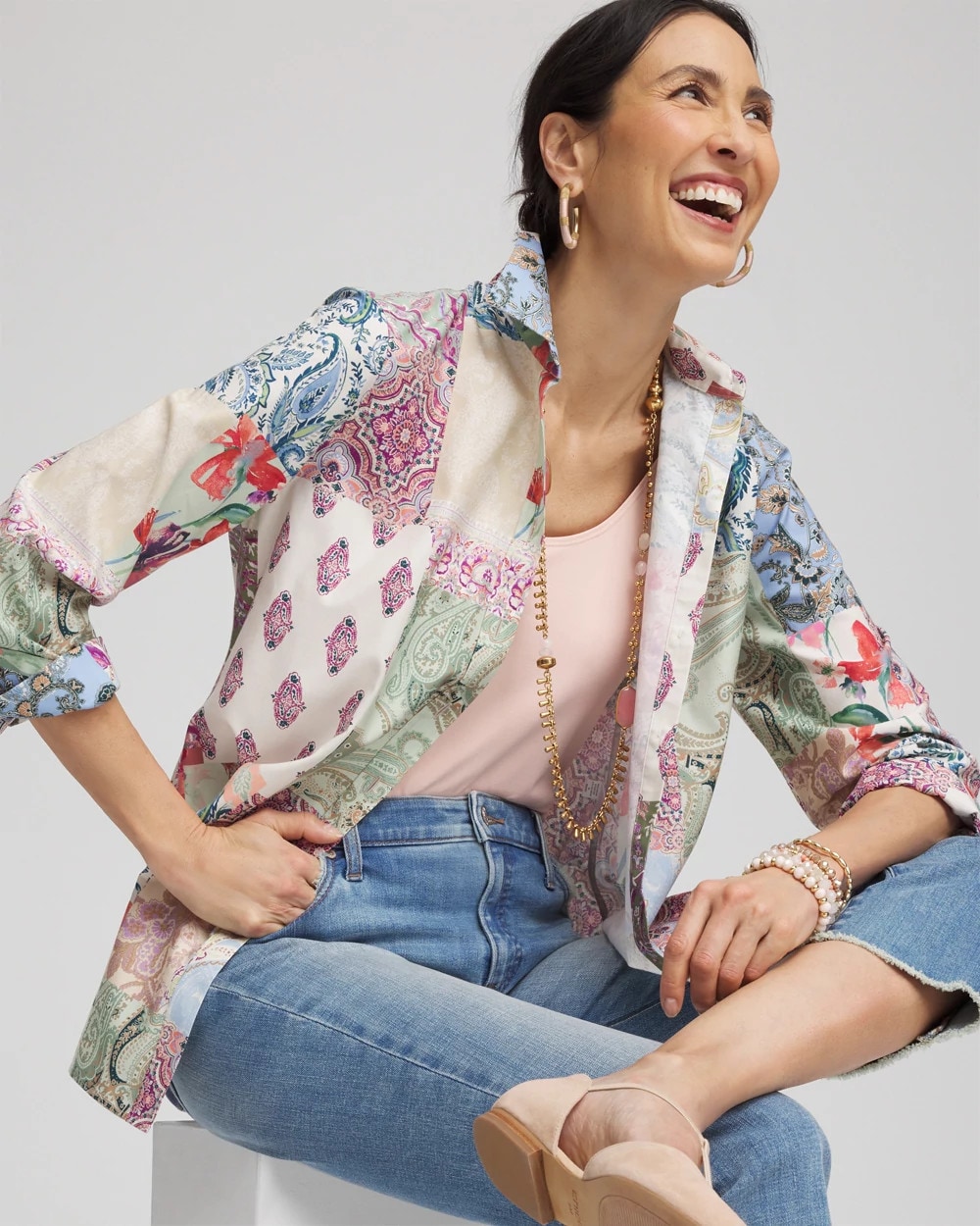 No Iron™ Floral Paisley Shirt