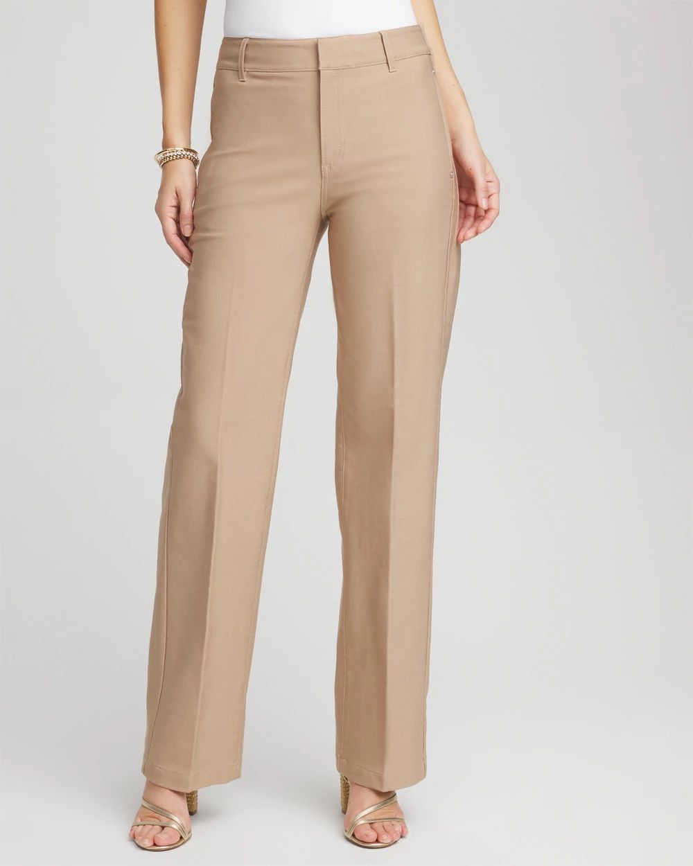 Cotton Straight-Leg Trousers