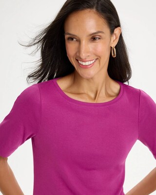 Pima Elbow Sleeve Tee click to view larger image.