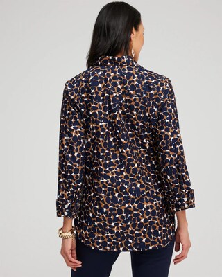 No Iron™ 3/4 Sleeve Mosaic Print Shirt