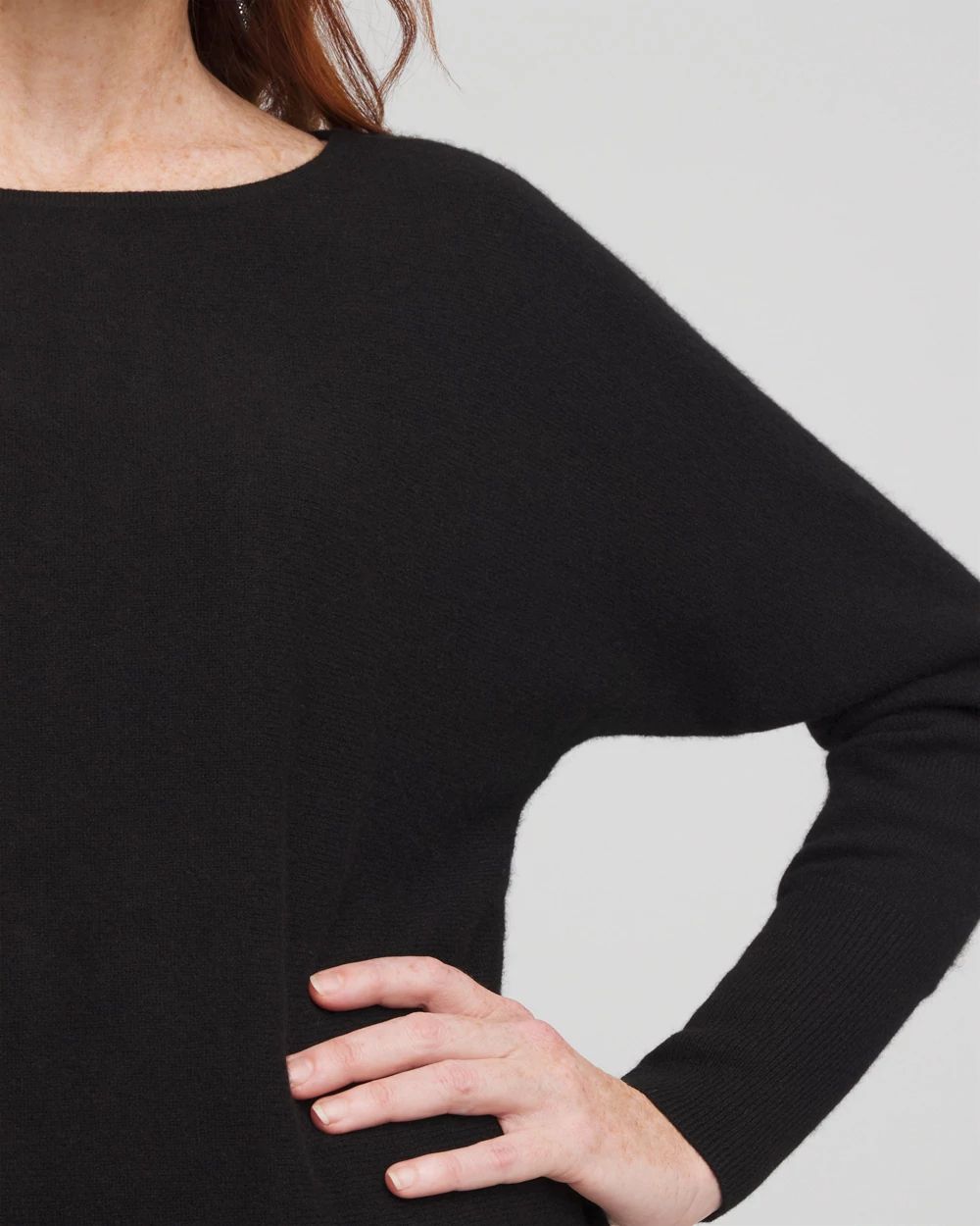 Cashmere Bateau Neck Sweater click to view larger image.