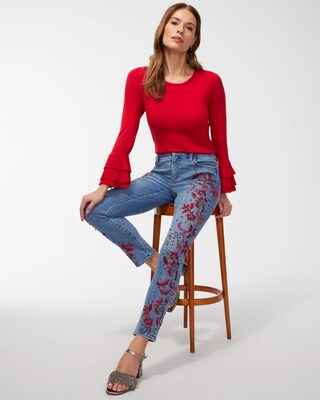Pleat Cuff Pullover Sweater