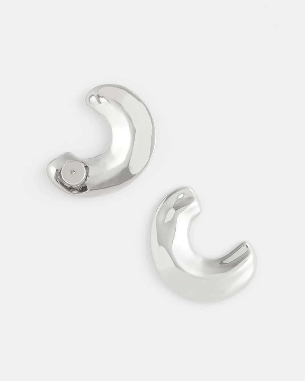 Silver Hoop Earrings click to view larger image.