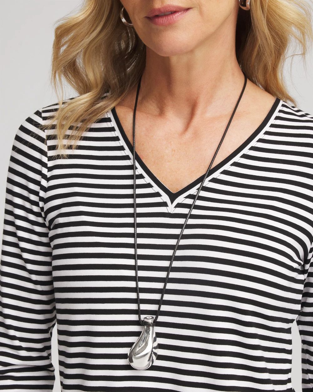 Silvertone Adjustable Pendant Necklace