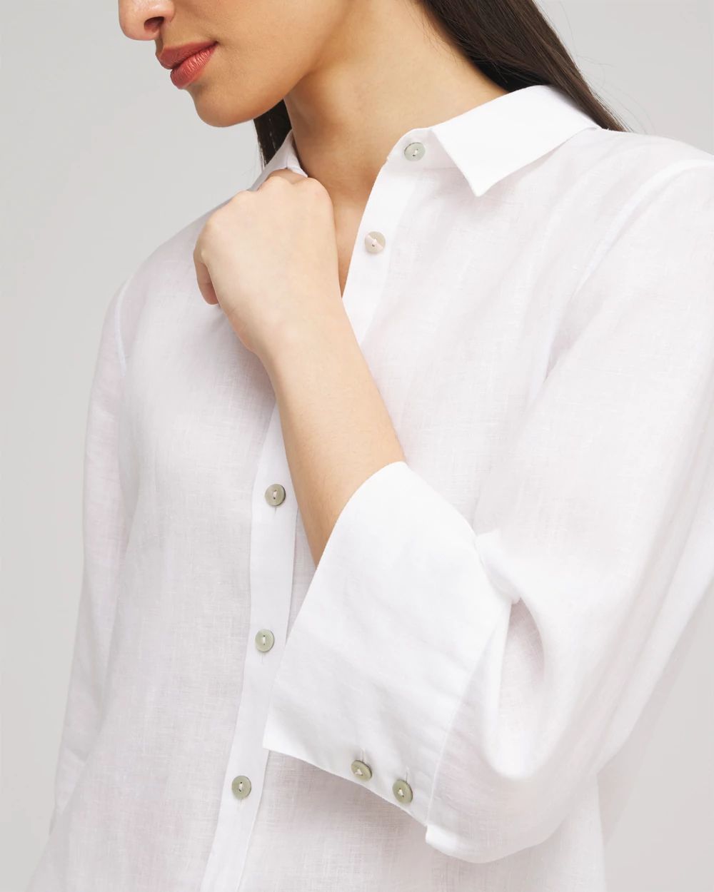 No Iron™ Linen 3/4 Sleeve Shirt