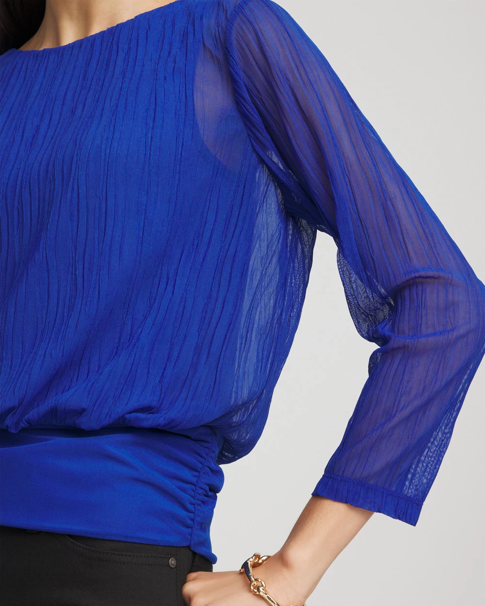 Touch of Cool™ Textured Banded-Hem Top