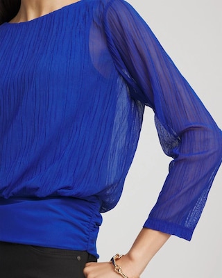 Touch of Cool™ Textured Banded-Hem Top click to view larger image.