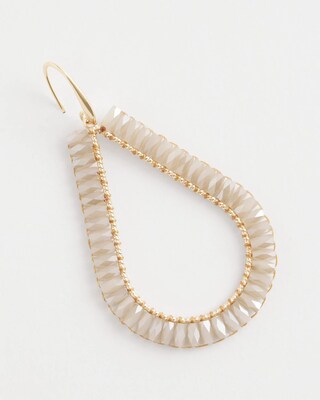 No Droop® Neutral Beaded Teardrop Earrings click to view larger image.