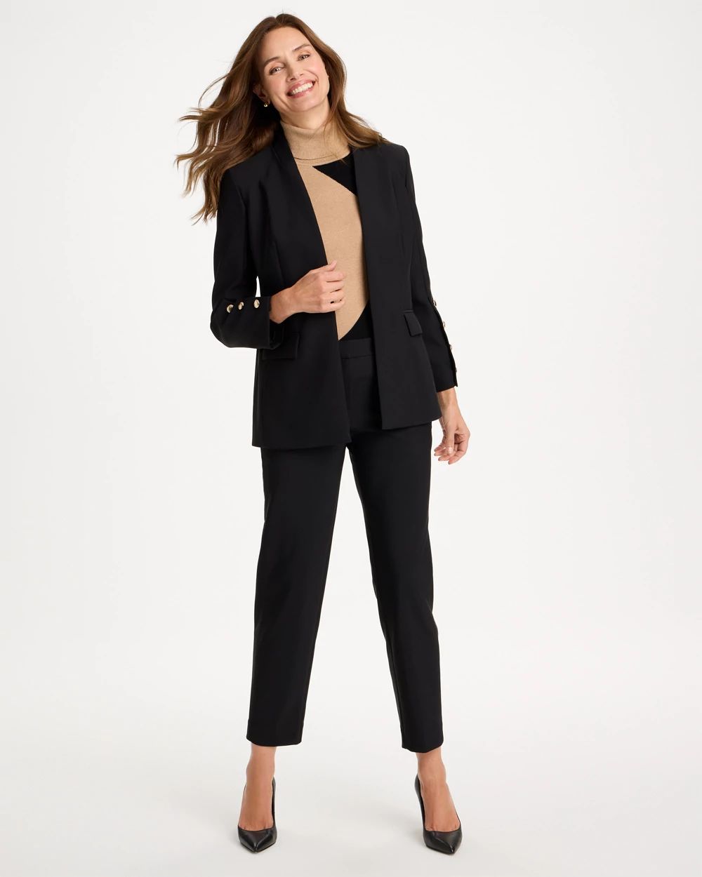 Emme Soft-Stretch Slim Ankle Pants