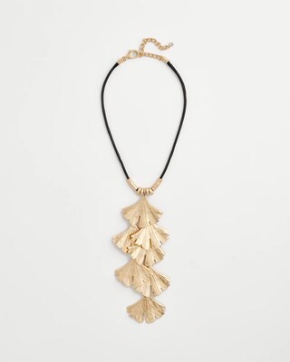 Chico's Originals Gold Ginkgo Pendant Necklace