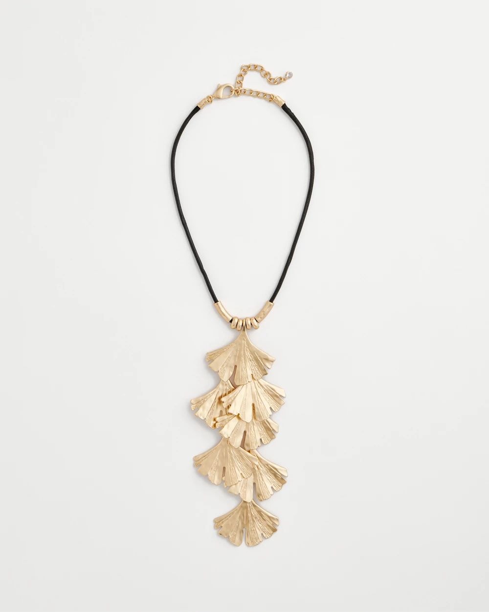 Chico's Originals Gold Ginkgo Pendant Necklace