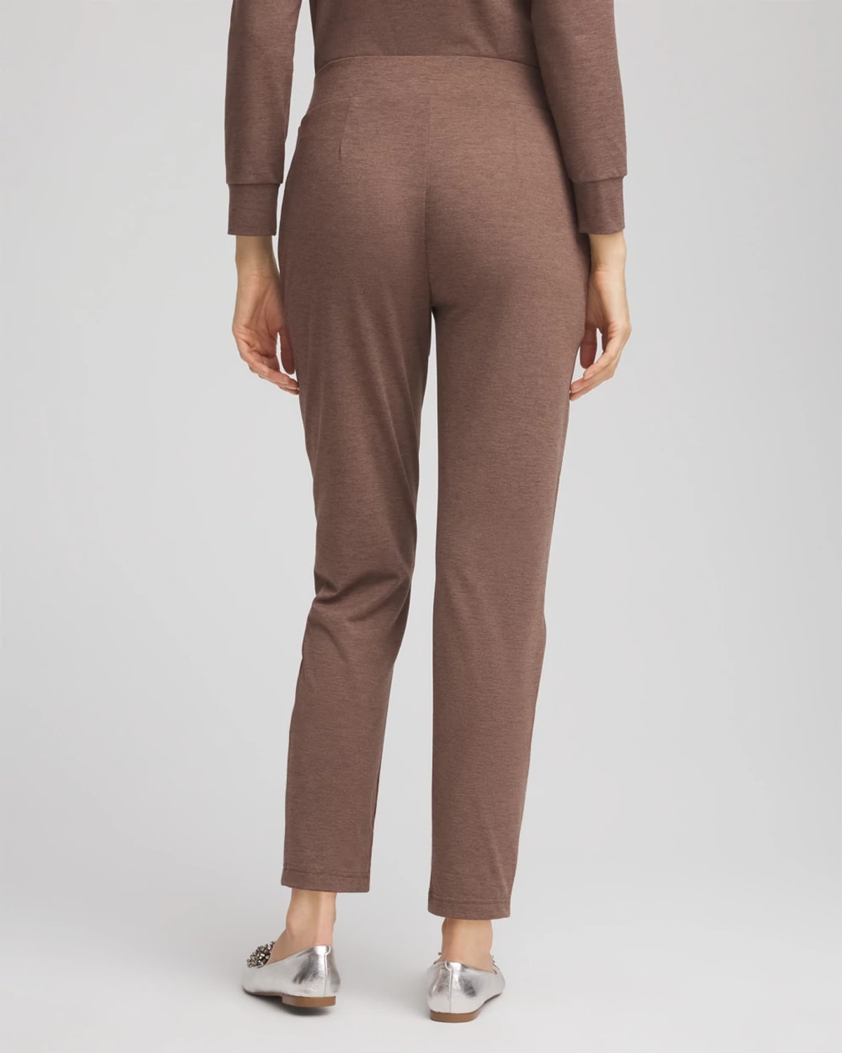 Chico's Cloud Satin Trim Pants In Walnut In Brown