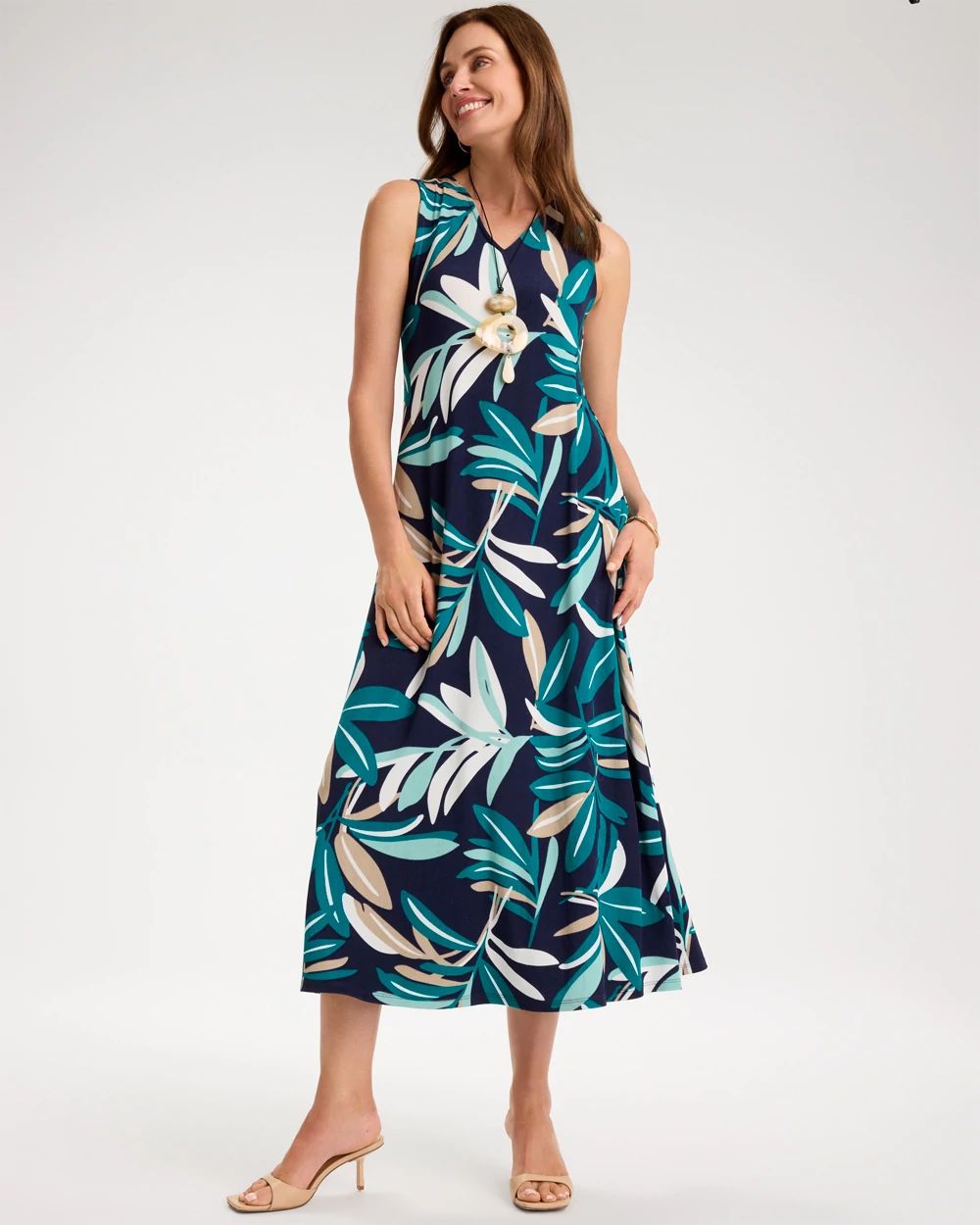 Travelers™ Palm Maxi Dress click to view larger image.