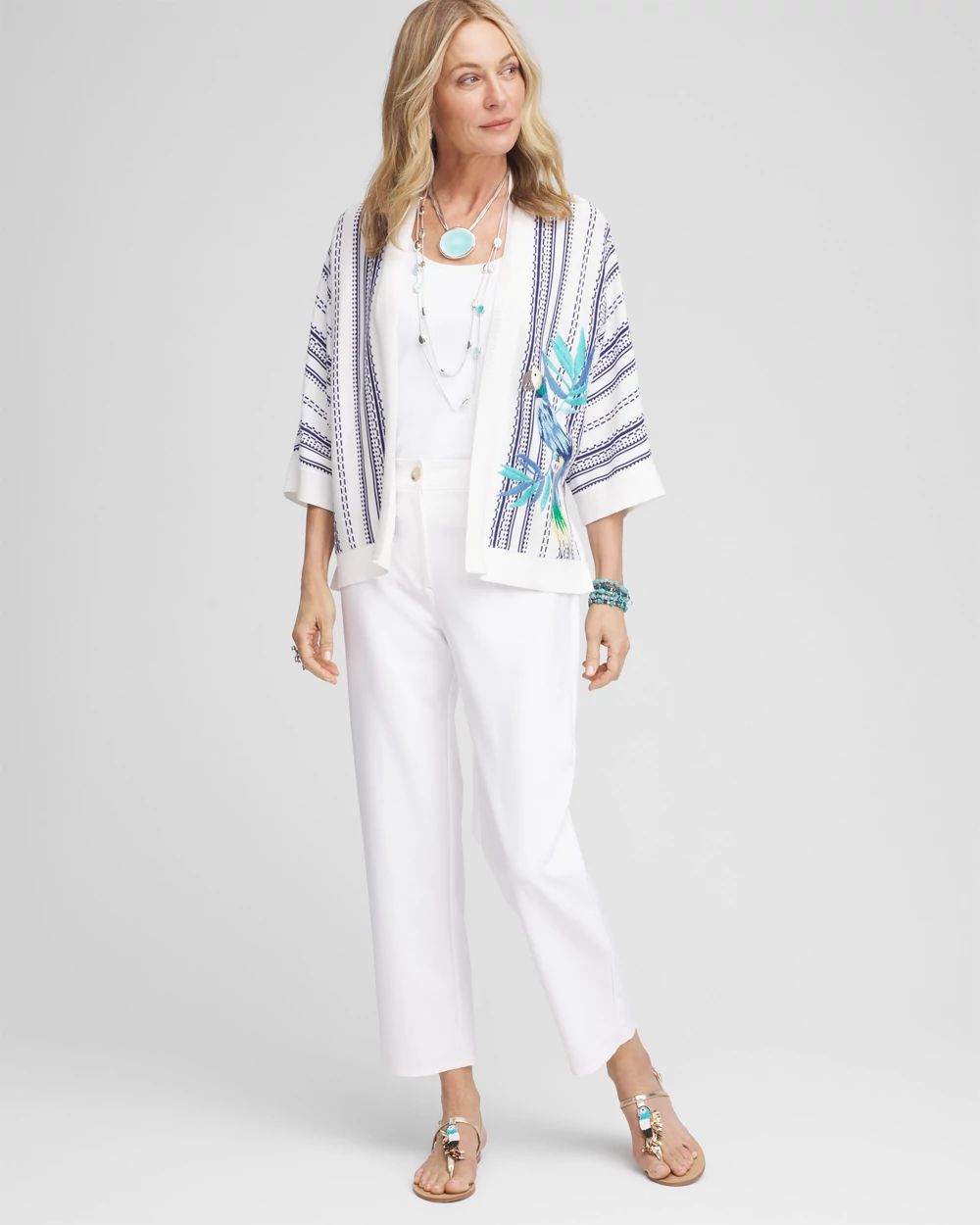 Fly-Front Ankle Pants