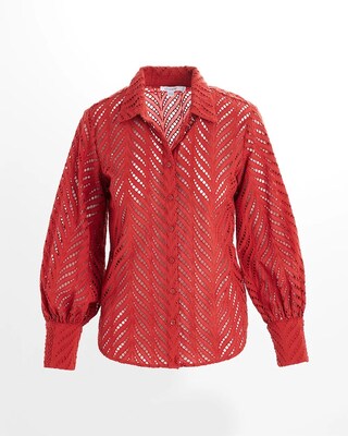Poplin Cutwork Shirt