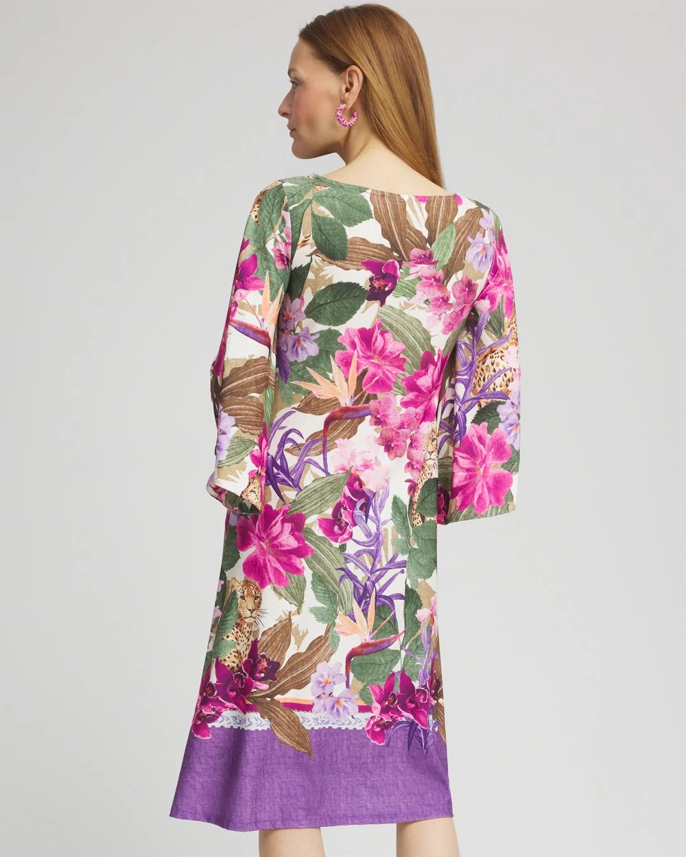 Island Angel-Sleeve Boat Neck Dress