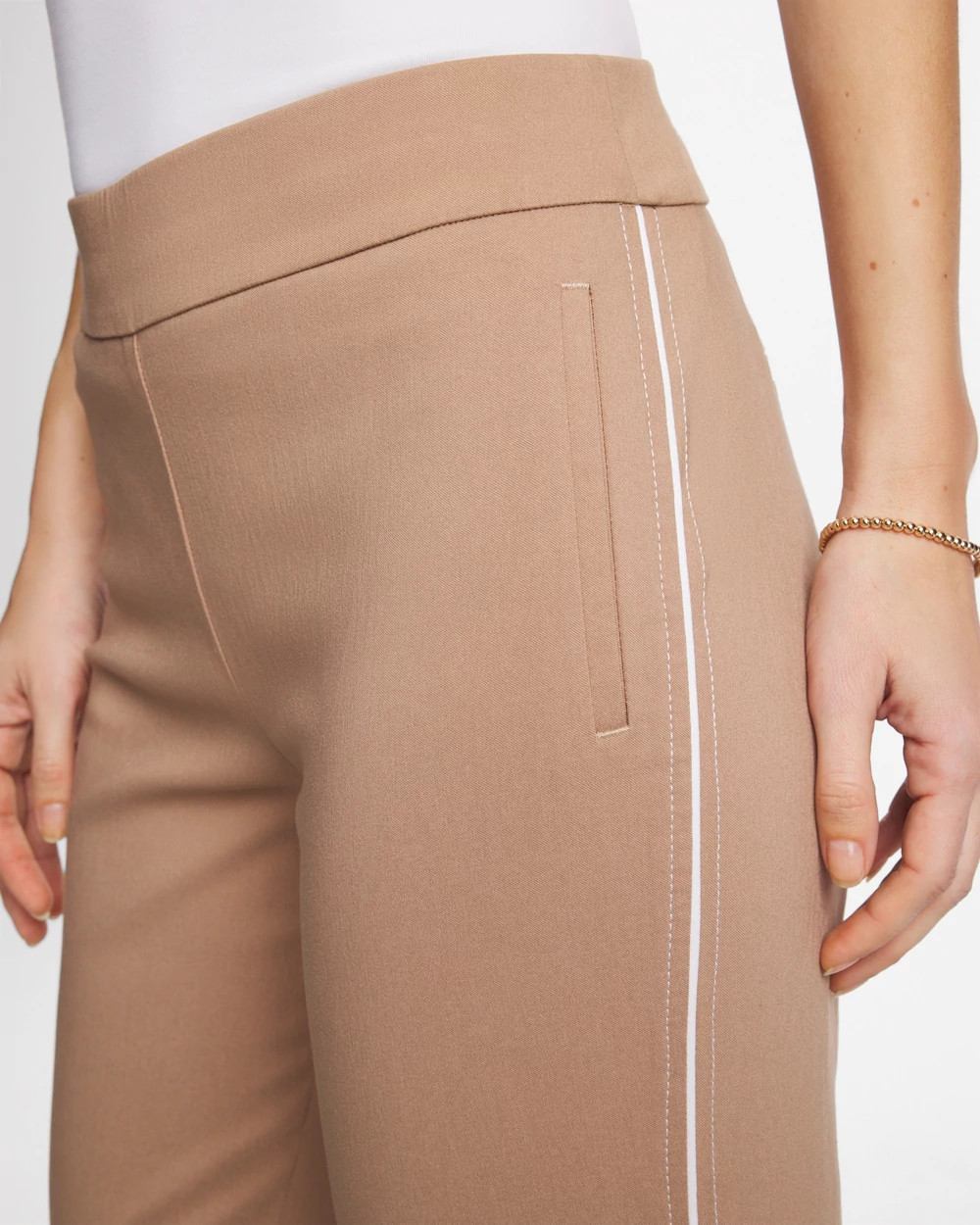 Brigitte™ Piped Straight Cropped Pants