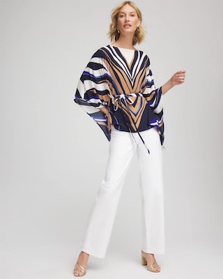 Petite Seeded Pull-On Wide-Leg Jeans click to view larger image.