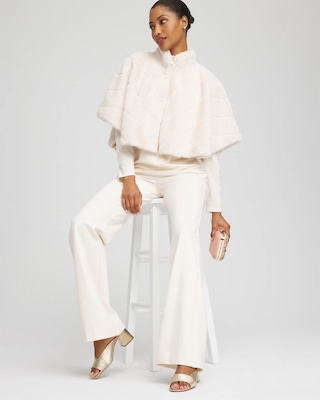 Faux Fur Funnelneck Capelet click to view larger image.