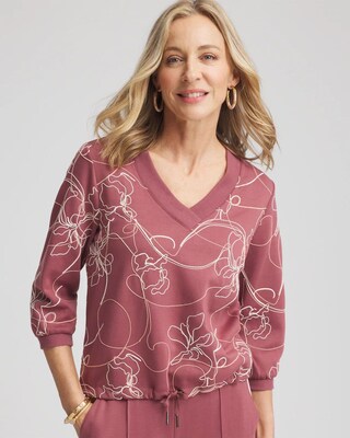 Zenergy® Double-Knit Embroidered Top click to view larger image.