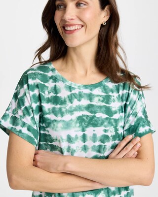 Zenergy® Tie-Dye V-Neck Tee click to view larger image.