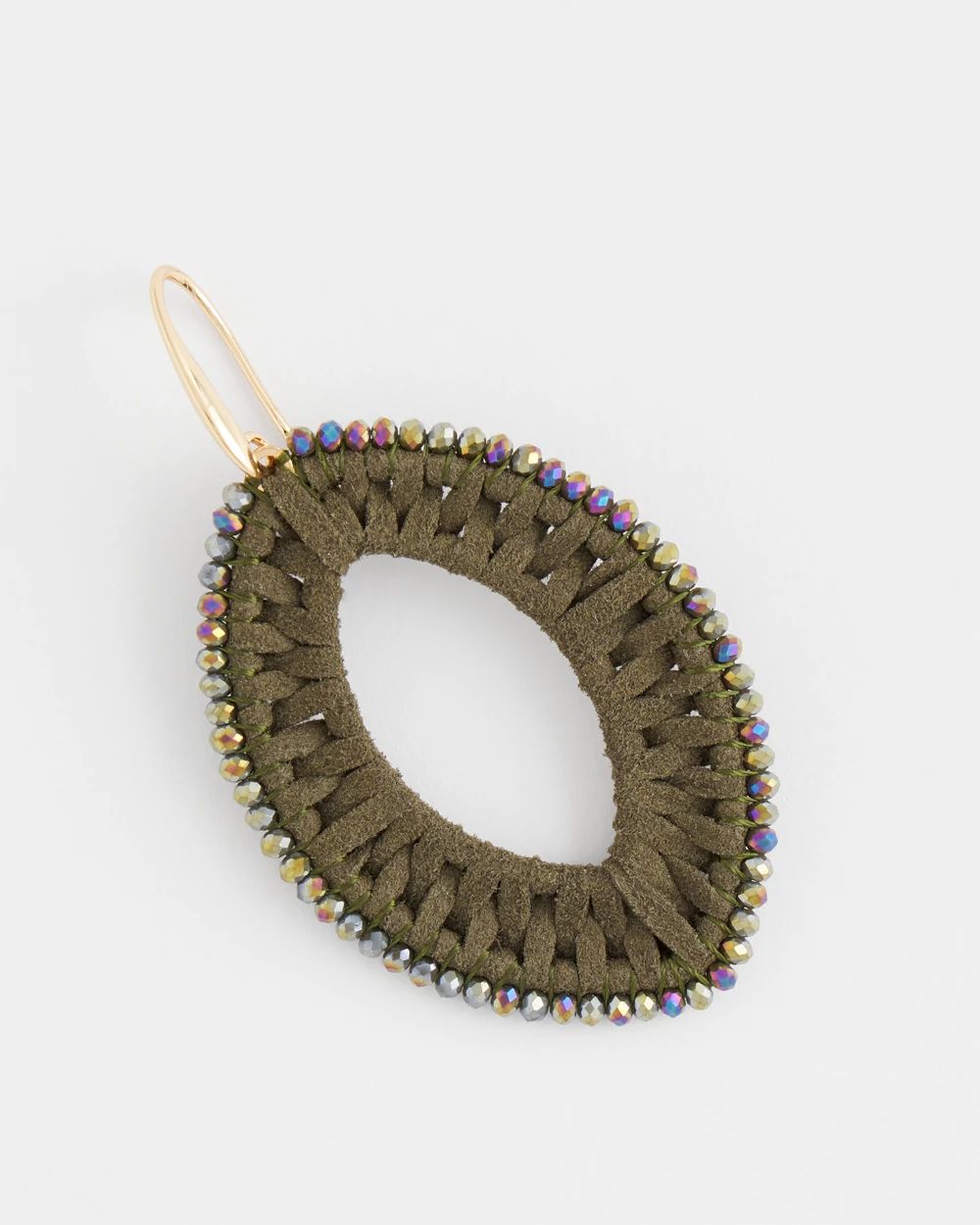 No Droop® Olive Faux Suede Earrings