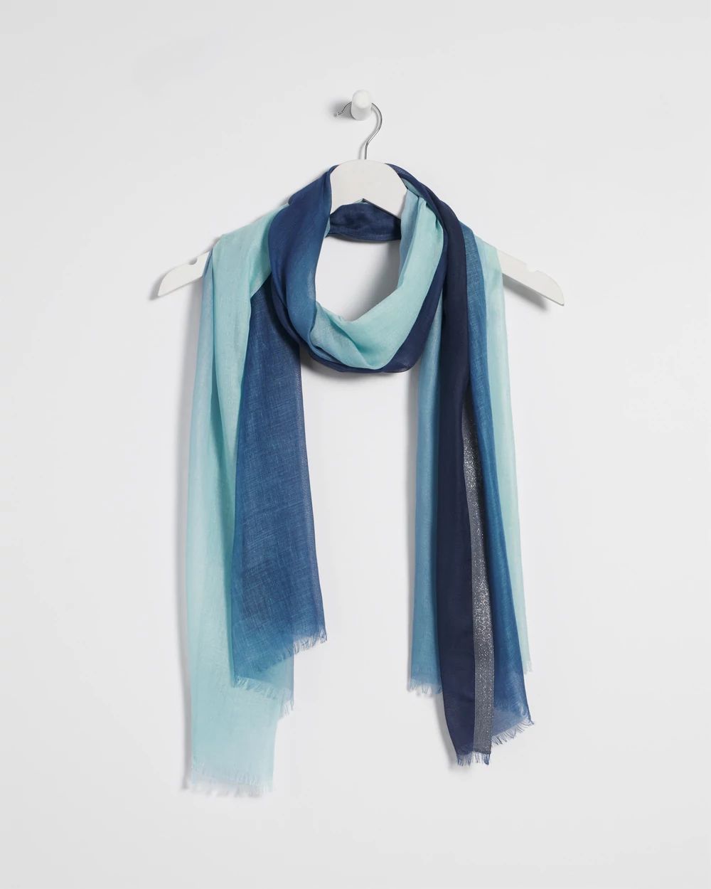 Woven Ombre Metallic Oblong Scarf